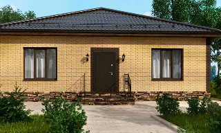 Проекты одноэтажных домов из кирпича | Строй-Трж - Торжок от 3669 рублей